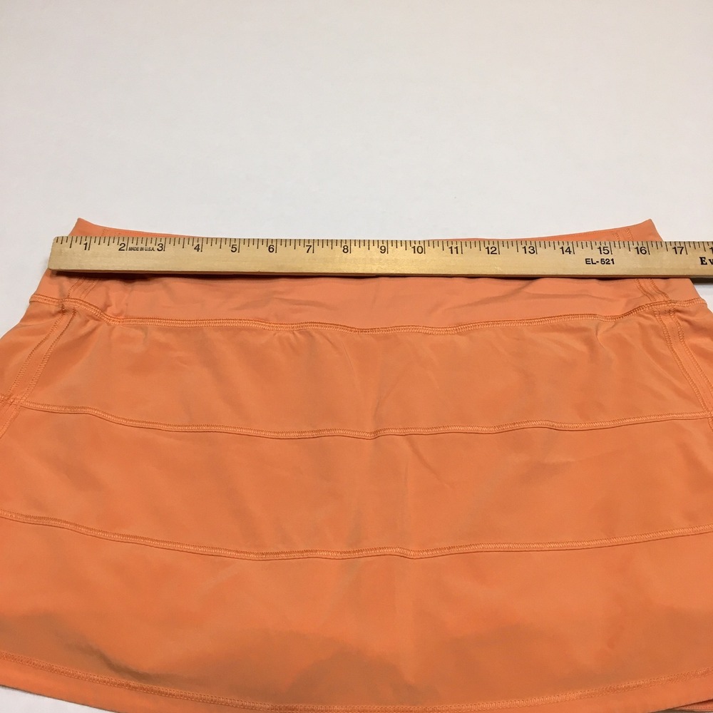 Lululemon Pace Rival Skirt Skort Sz 10 Regular Orange Pickleball Tennis Run - Picture 8 of 15